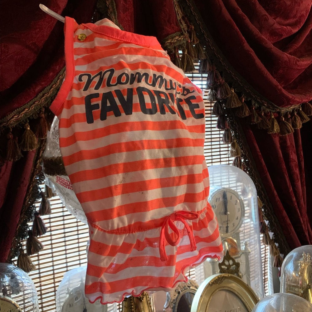 Doggie SUMMER striped sundress size L "Mommy's Favorite"